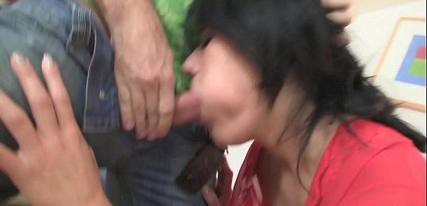  Brunette cheater takes forced blowjob and hard fucking
